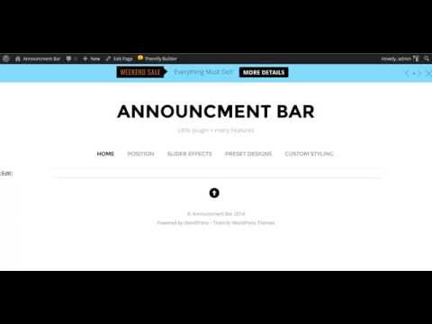 Themify Announcement Bar