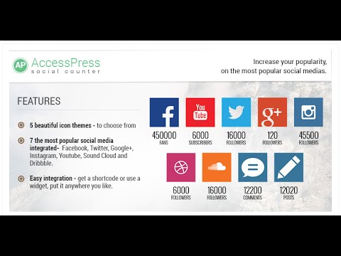 AccessPress Social Counter - Free/Responsive WordPress Plugin (Introduction Video) | WordPress Blog