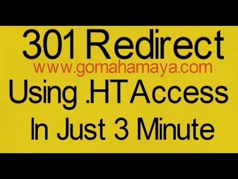 How To Create 301 redirect using .htacess file