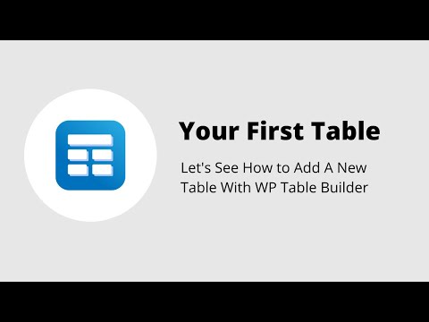 How To Create A Table With WP Table Builder - Drag and Drop Responsive Table Builder for WordPress