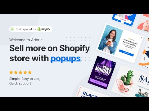 Adoric #1 Pop-ups builder for Shopify