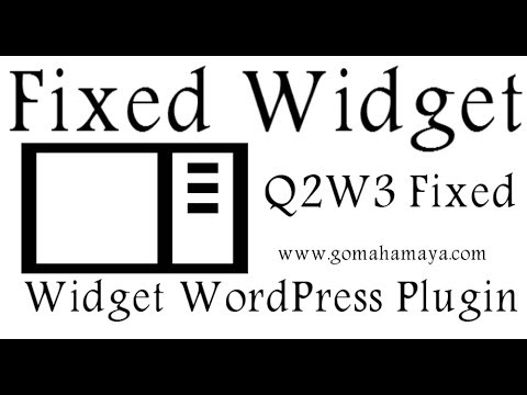 Fixed Widget Using Q2W3 Fixed Widget WordPress Plugin