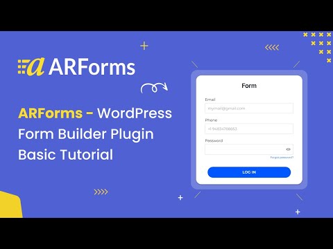 ARForms - WordPress Form Builder Plugin Basic Tutorial v3.5 (old)