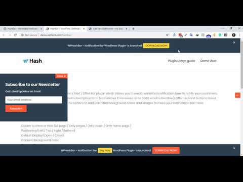 HashBar – WordPress Notification Bar plugins