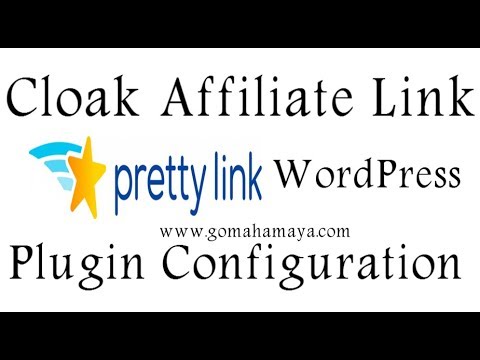 Pretty link WordPress Plugin Configuration Cloak Affiliate link