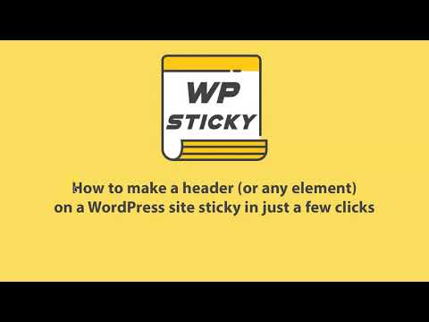 How to make any element on a WordPress site sticky with WP Sticky