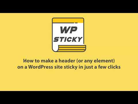How to make any element on a WordPress site sticky with WP Sticky