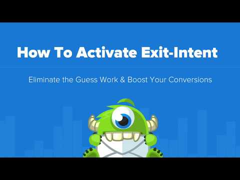 How To Activate Exit-Intent Technology for OptinMonster