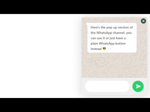 Chaty WhatsApp Pop up example