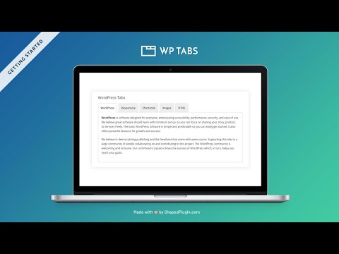 WP Tabs - Getting Started