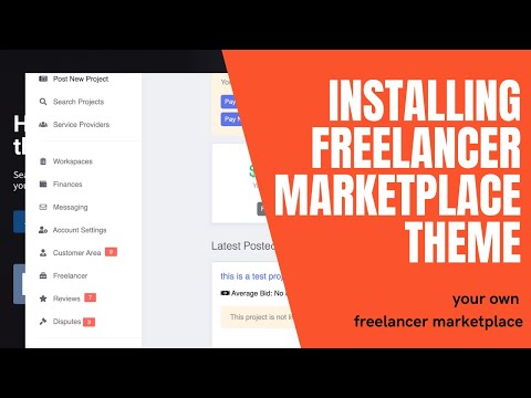 Installing the wordpress freelancer marketplace theme. How to host a site like upwork!