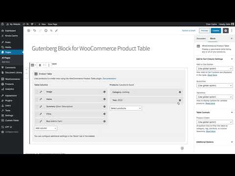 How to Use the Gutenberg for WooCommerce Product Table Plugin