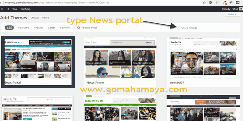 Choose WordPress Free Theme and install