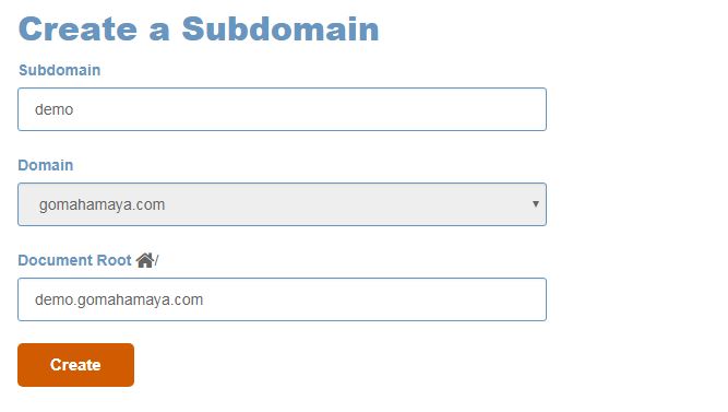 Create a Subdomain