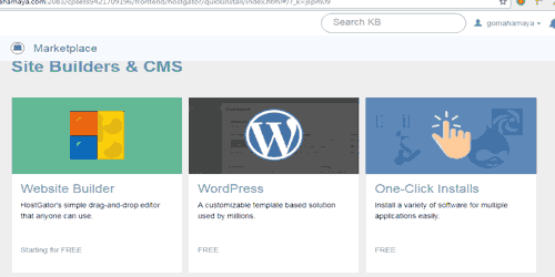 Site builder cms hsotgator cpnel