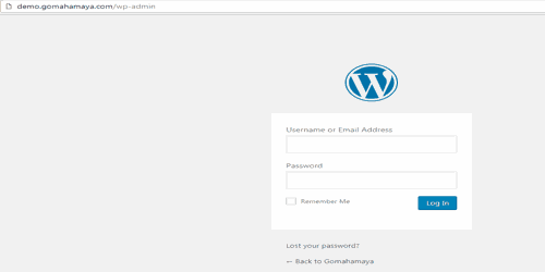 WordPress wp-login page