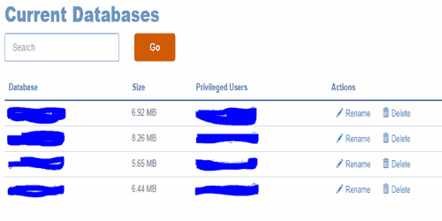 mysql current database