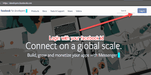 login with facebook developer account