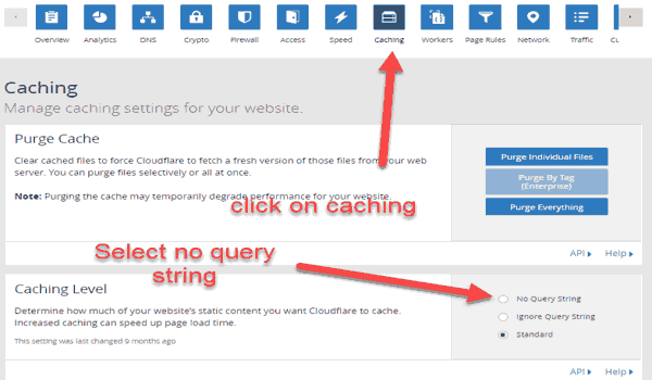 remove query strings from static resources cloudflare