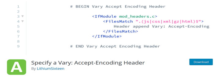 Specify a Vary Accept-Encoding Header