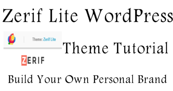 Zerif Lite WordPress Theme Tutorial