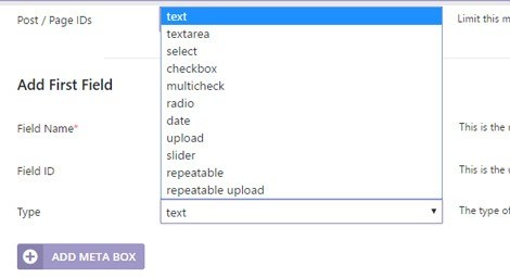 Easy Content Types Plugin multiple custom fields