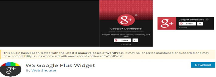 WS Google Plus Widget WordPress Plugin