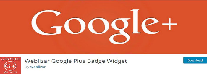 Weblizar Google Plus Badge Widget WordPress Plugin