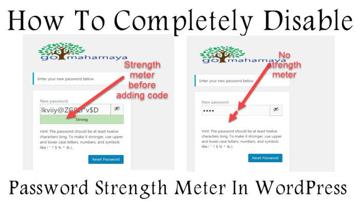 How To Disable Password Strength Meter In WordPress