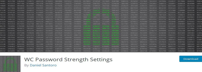 WC Password Strength Settings plugin