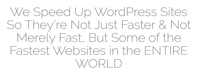 We Speed Up WordPress Sites So They’re Not Just Faster & Not Merely Fast, But Some of the Fastest Websites in the ENTIRE WORLD