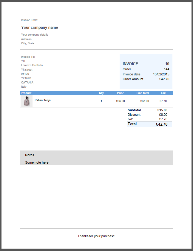 YITH WooCommerce PDF Invoice and Shipping List Plugin_Screenshot