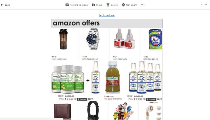 amazon email example as promotion