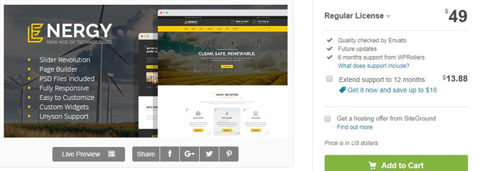 Energy - solar and alternative energy WordPress Theme