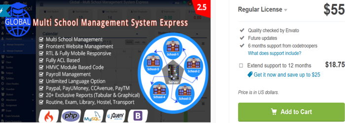 Global - Multi School Management System Express