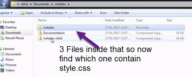 3 Files inside that so now find which one contain style css