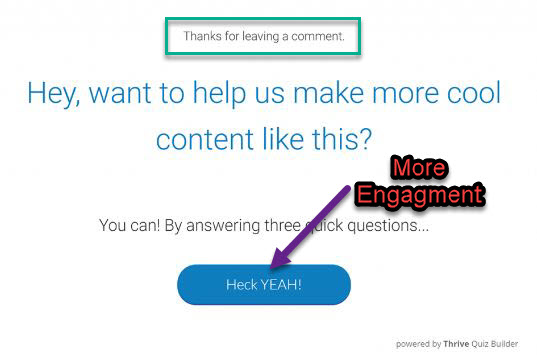 Feedback collection after comment