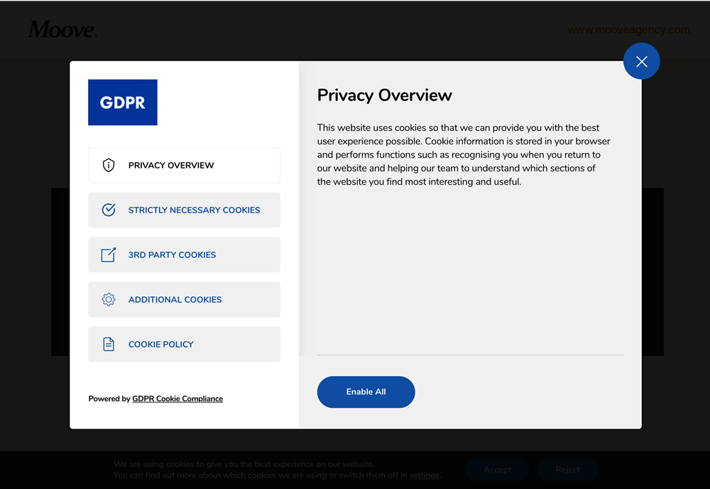 GDPR Cookie Compliance privacy overview