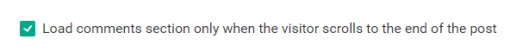 Load more comments when the visitor scroll down