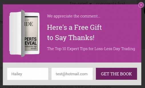 thanks for commenting lead generation example
