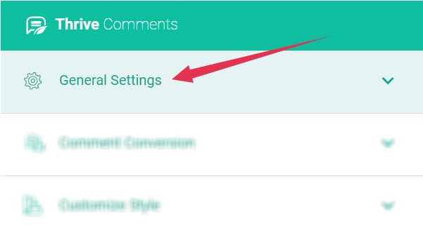 thrive comment plugin general setting