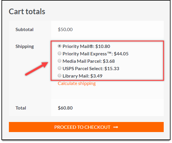 WooCommerce USPS Live Shipping Rates