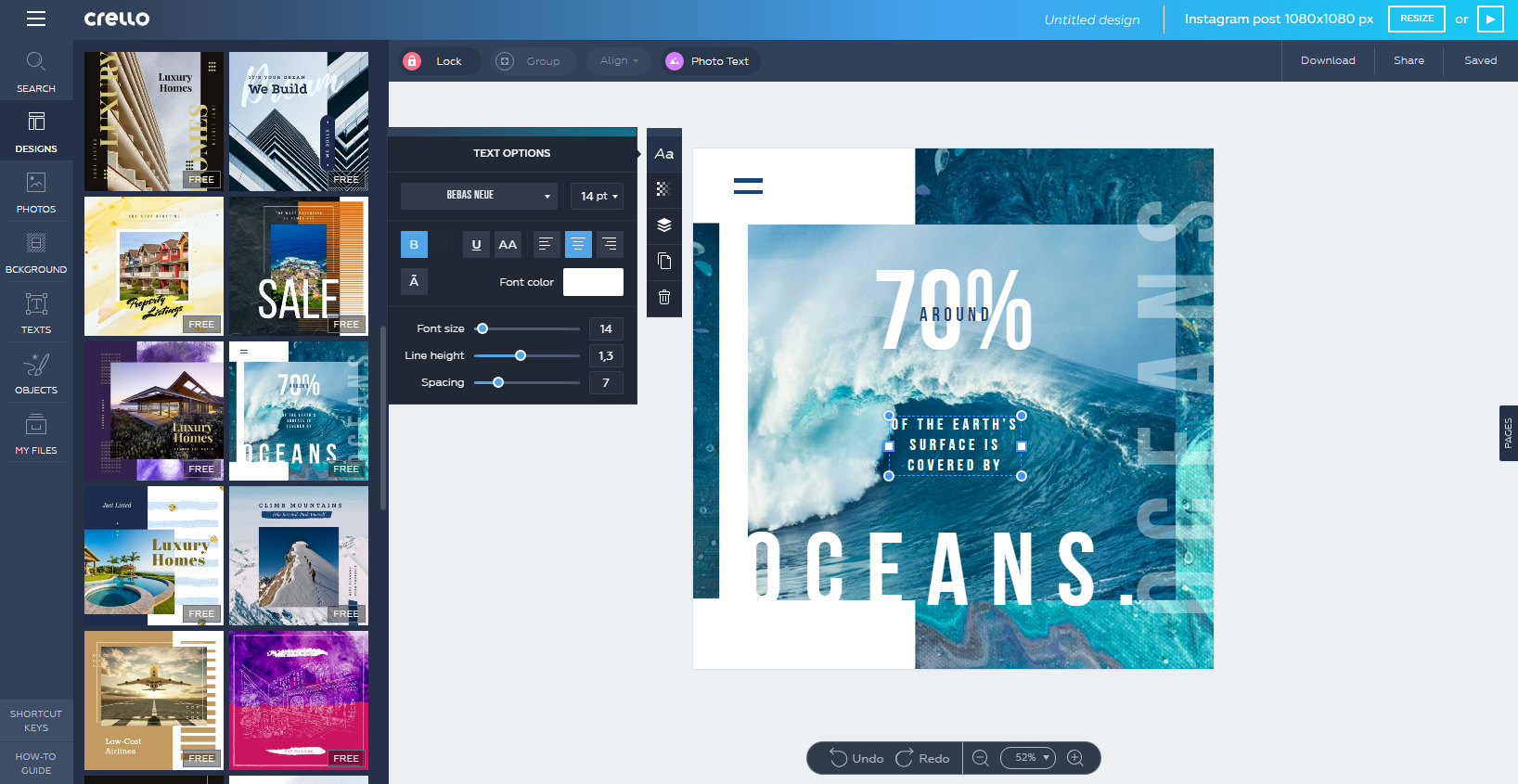 crello designing tool