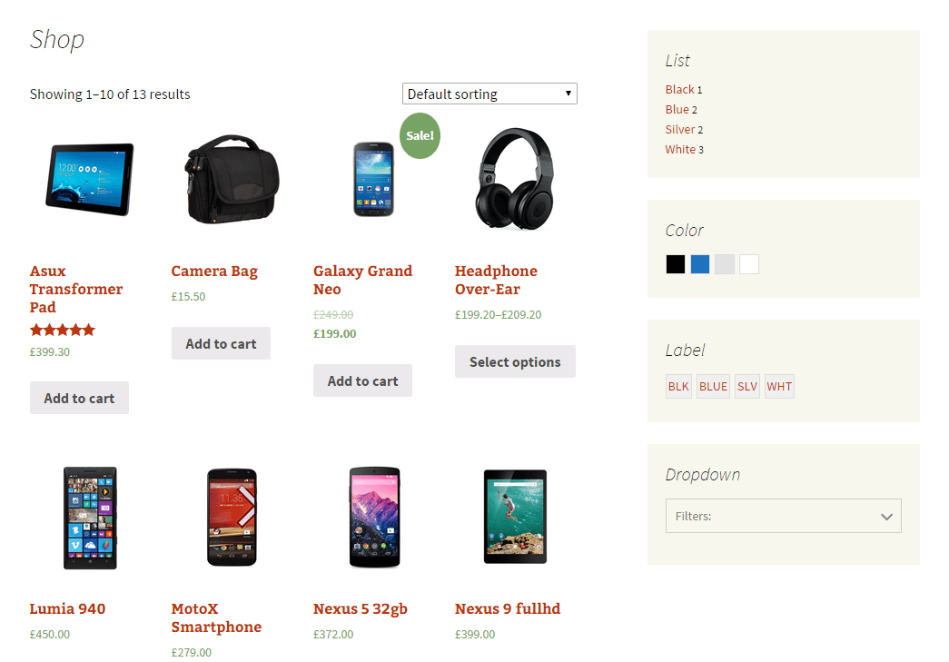 WooCommerce AJAX Product Filter