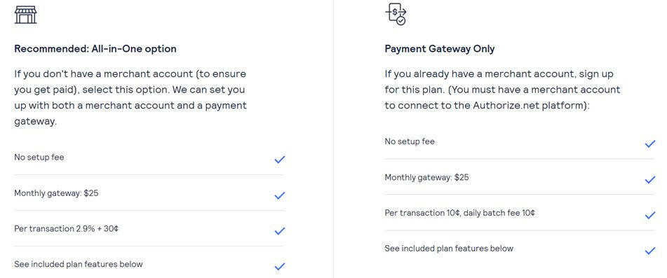 Authorize Net Pricing & Plan