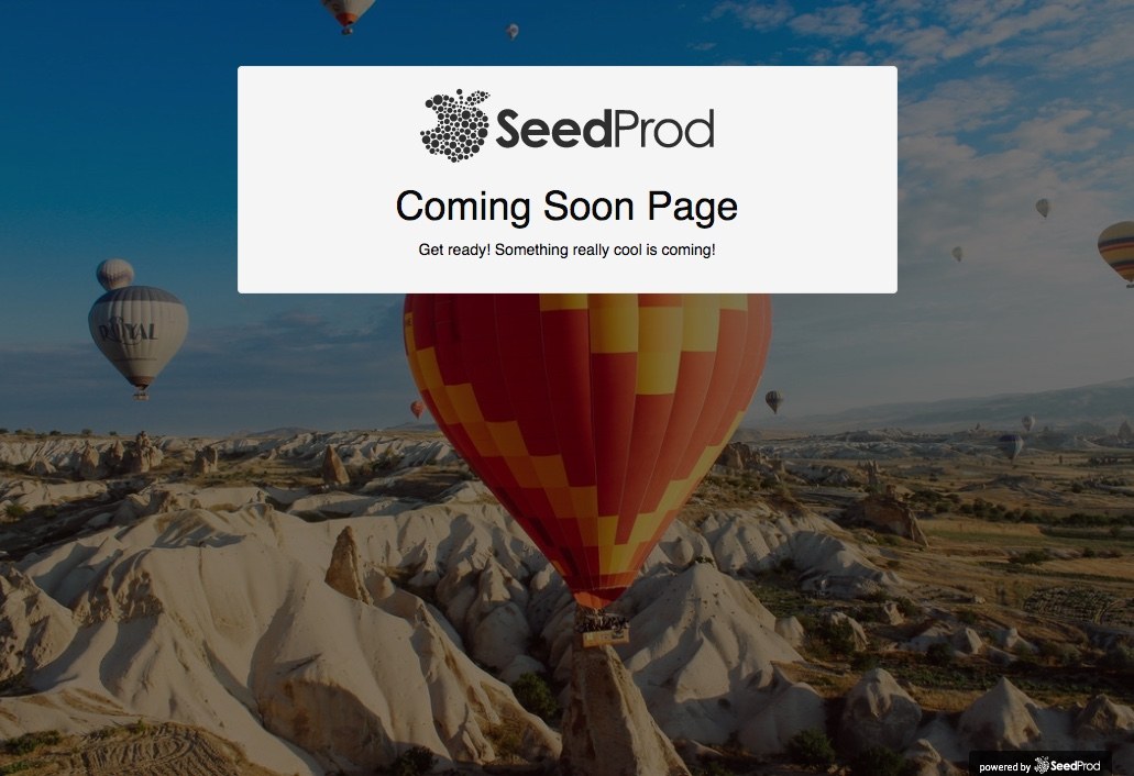 seedprod Coming Soon Page lite