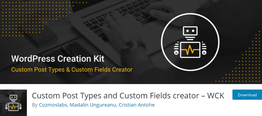 Custom Post Types and Custom Fields creator – WCK