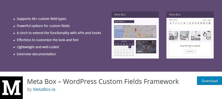 Meta Box – WordPress Custom Fields Framework