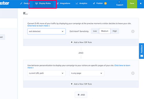 Dsiaplay rules for Spin To Win Campaigns in WooCommerce