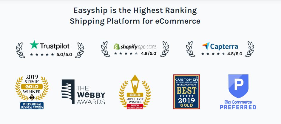 Easyship is the Highest Ranking Shipping Platform for eCommerce